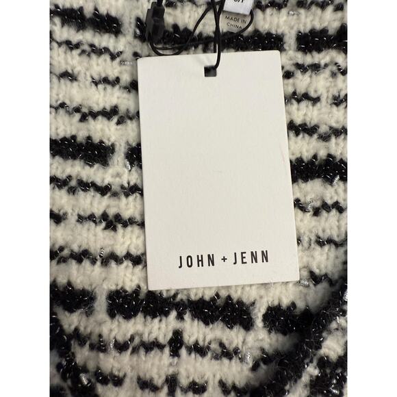 John + Jenn Sweater Women's Small Vanilla Tweed Lonnie V Neck Cardigan - Picture 4 of 8